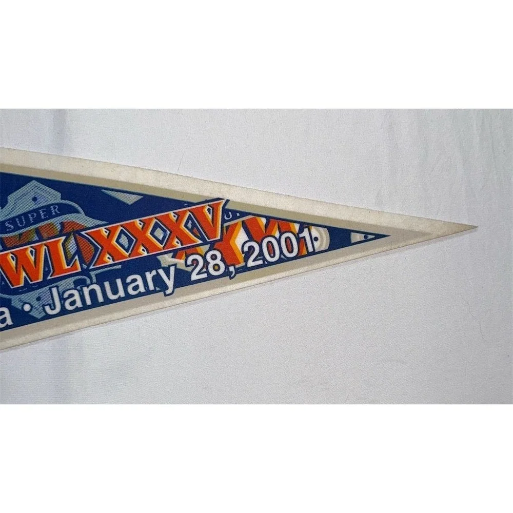 NFL Super Bowl‎ XXXV Commemorative Pennant Tampa Florida 2001